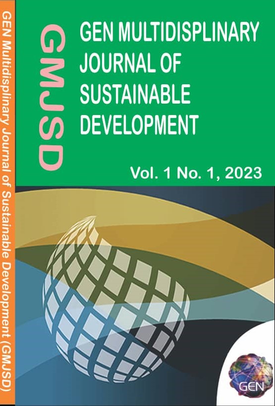 					View Vol. 1 No. 1 (2023): GEN Multidisciplinary Journal of Sustainable Development
				