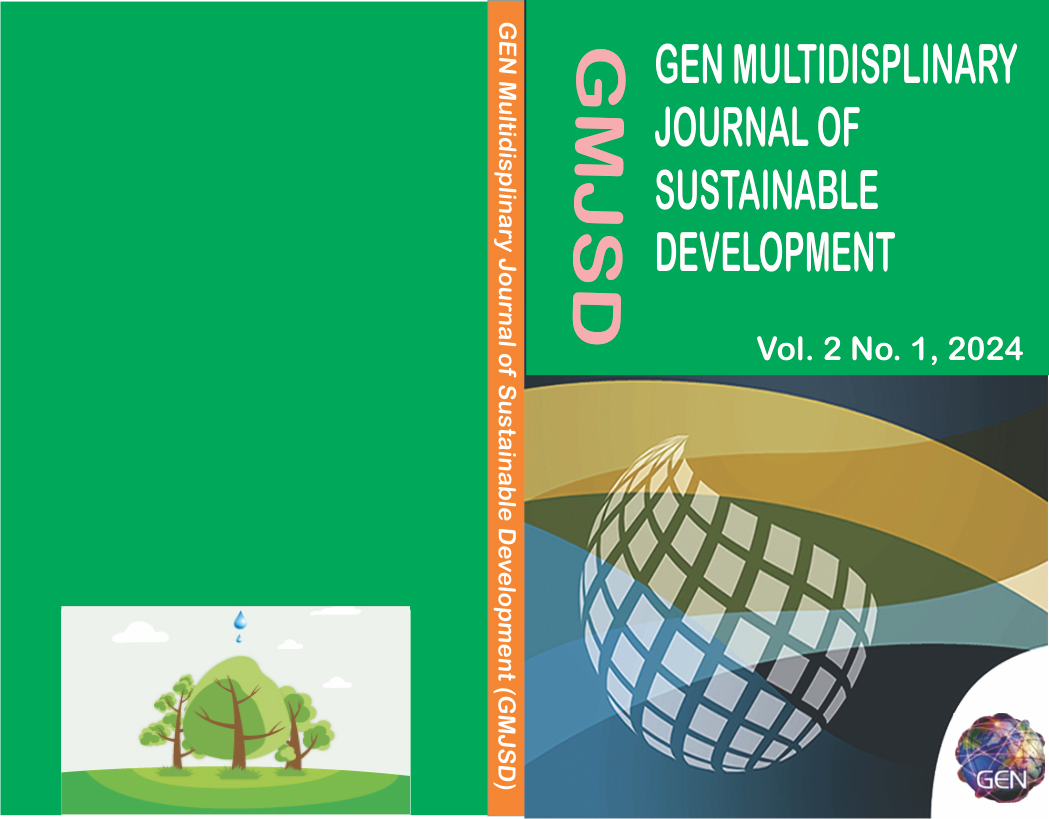 					View Vol. 2 No. 1 (2024):  GEN Multidisciplinary Journal of Sustainable Development
				